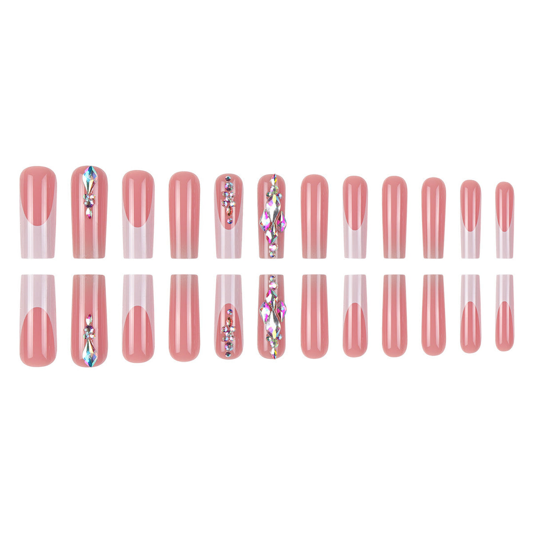 Glamorous Rhinestone-Embellished Press-On Nail Set Stornfield