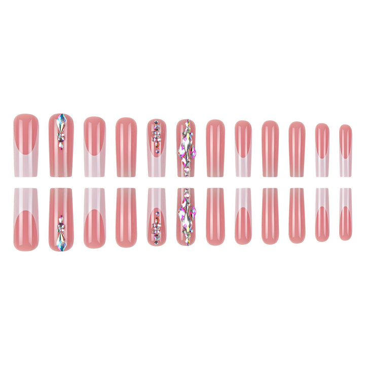 Glamorous Rhinestone-Embellished Press-On Nail Set Stornfield