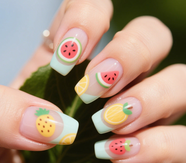 Fun Fruit-Themed Acrylic Nail Art Stornfield