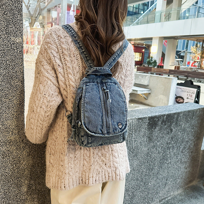 Compact Denim Sling Backpack Stornfield