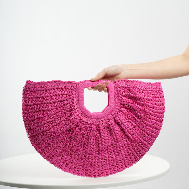 Handcrafted Ribbed Structure Beach Bag Stornfield