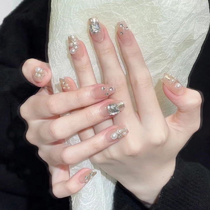 Glamorous Gemstone-Embellished Nail Art Set Stornfield