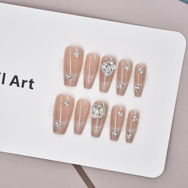 Glamorous Heart-Themed Press-On Nail Set Stornfield