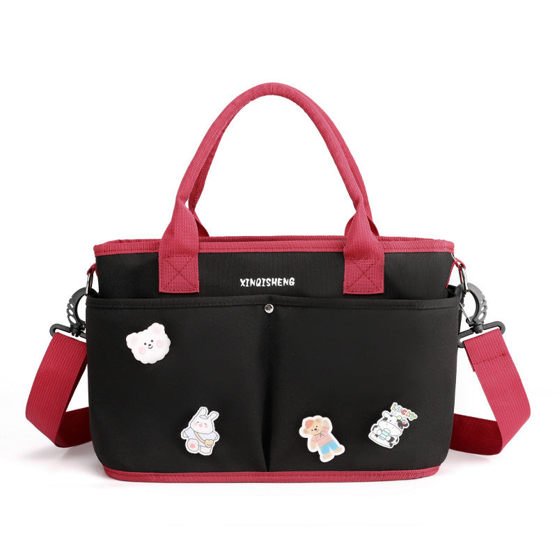 Multi-Pocket Floral Pattern Tote Bag Stornfield
