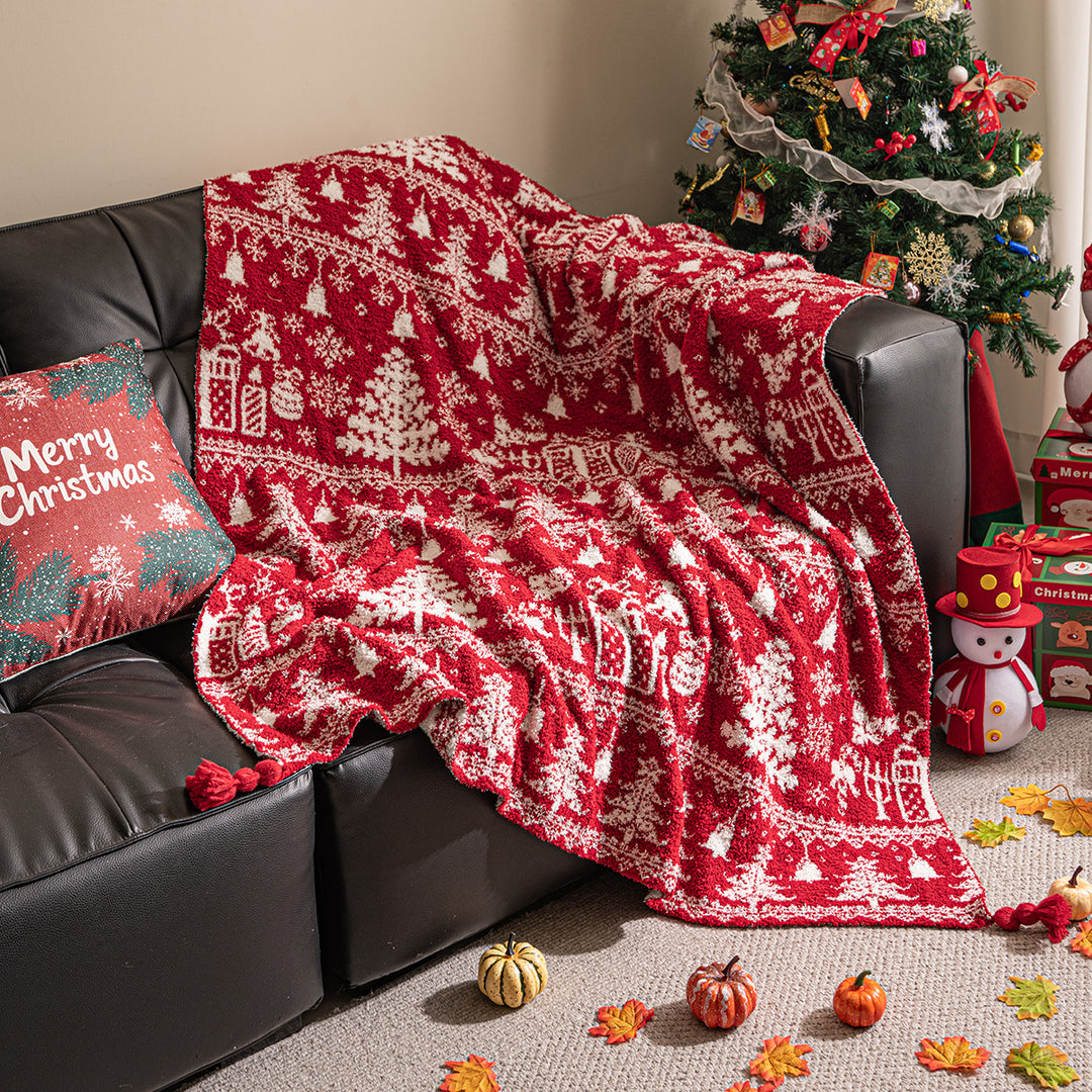 Festive Patterned Throw Blanket