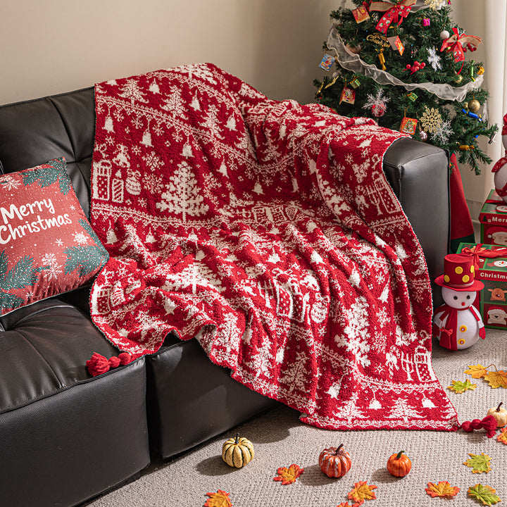 Festive Patterned Throw Blanket