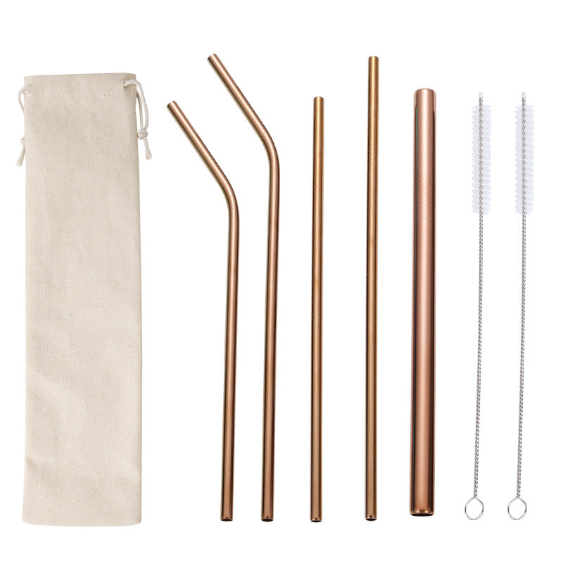 Stainless Steel Straw Set with Cleaning Brushes Stornfield