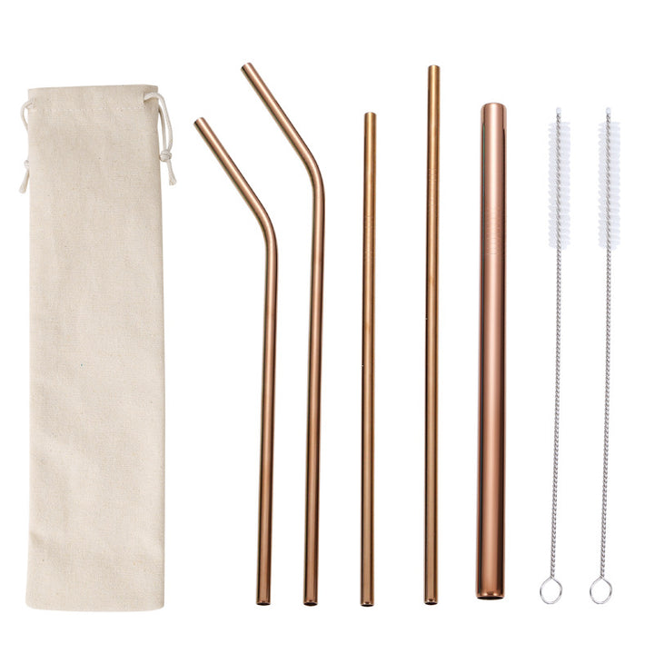 Stainless Steel Straw Set with Cleaning Brushes Stornfield