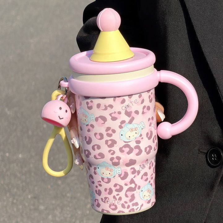 Women's insulated drinking cup with cute cat design Stornfield