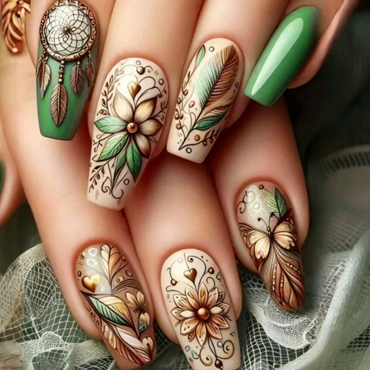 Floral-Inspired Articulated Nail Enhancements Stornfield