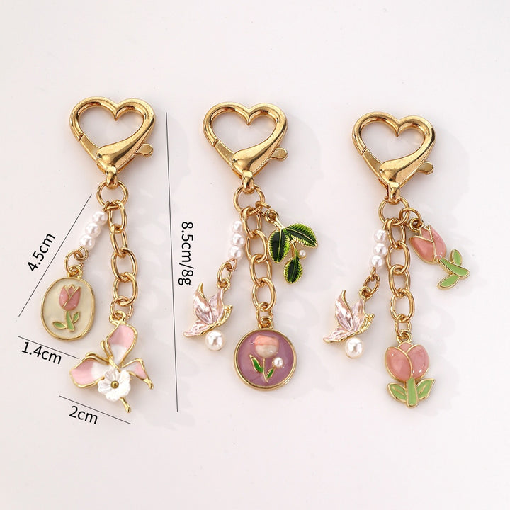 Playful keychain in rose design Stornfield