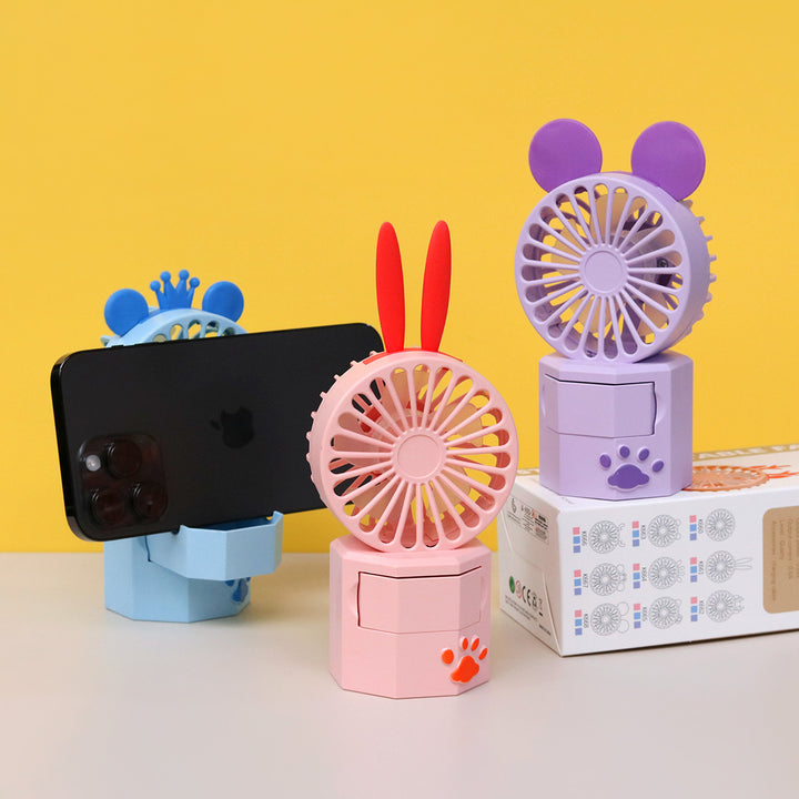 Unisex Portable Mini Fan with Animal Ears and USB Connection Stornfield