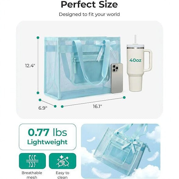 Transparent shopping bag with elegant details Stornfield