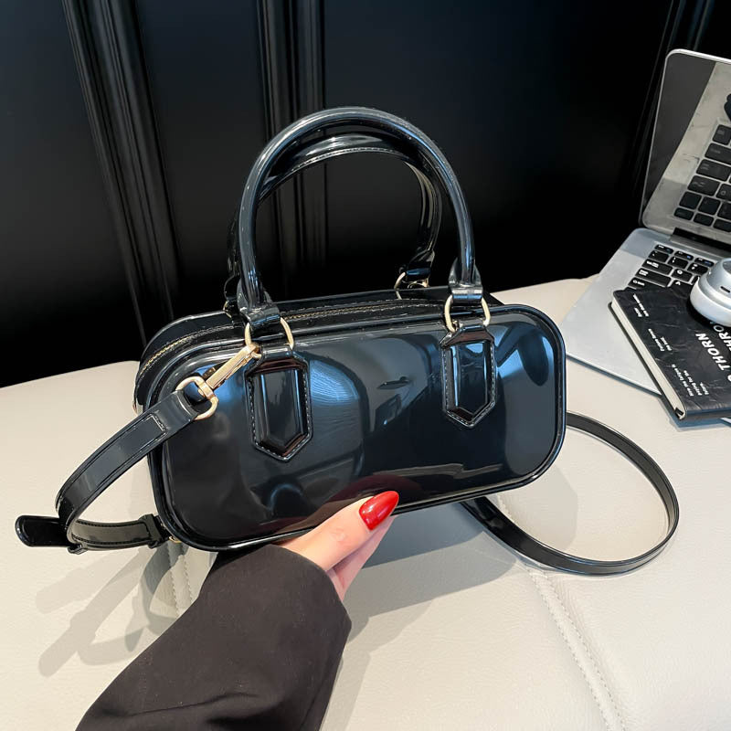 Glossy Patent Leather Handbag