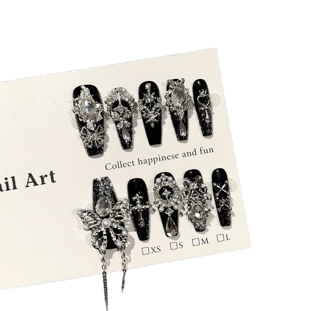 Chic Decorative Press-On Nail Art Set
