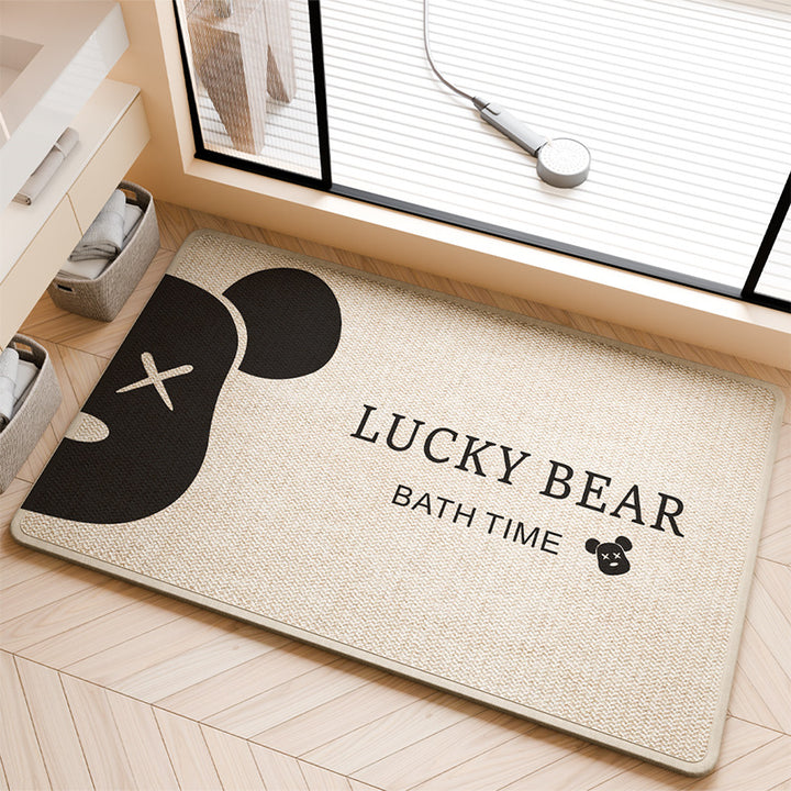Cute Bear-Themed Bathroom Mat