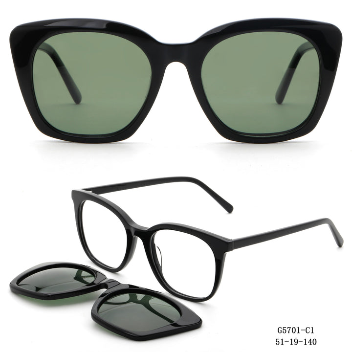 Ladies Retro-inspired sunglasses with detachable lenses Stornfield