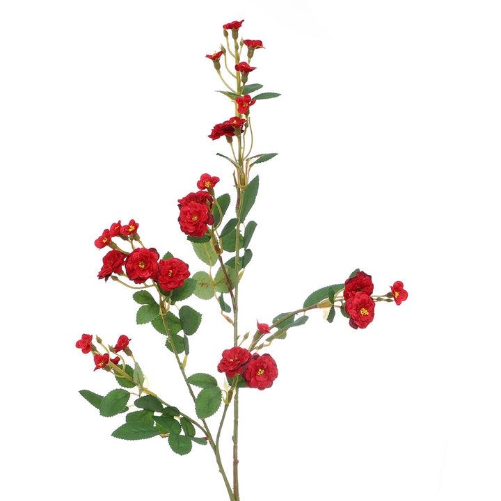 Artificial branch with decorative flowers