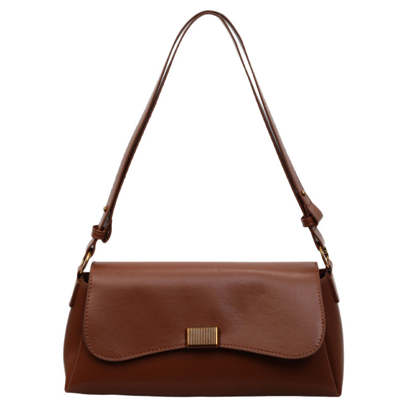 Structured Leather Shoulder Bag