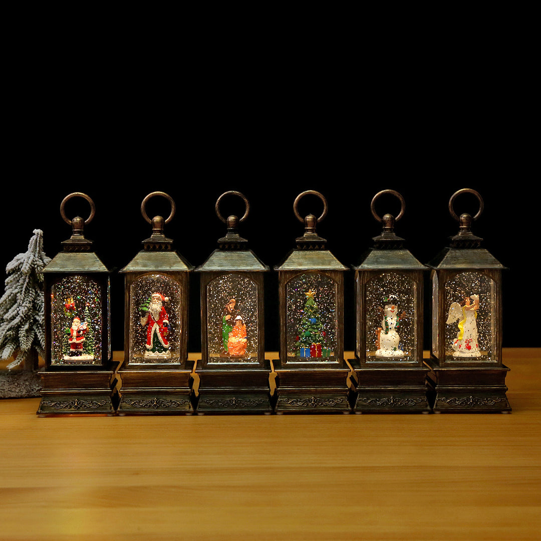 Nostalgic Christmas lantern with moving scene Stornfield