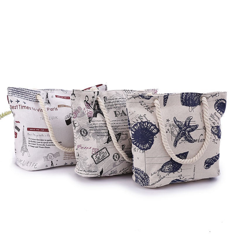 Beach bag with maritime shell motif Stornfield