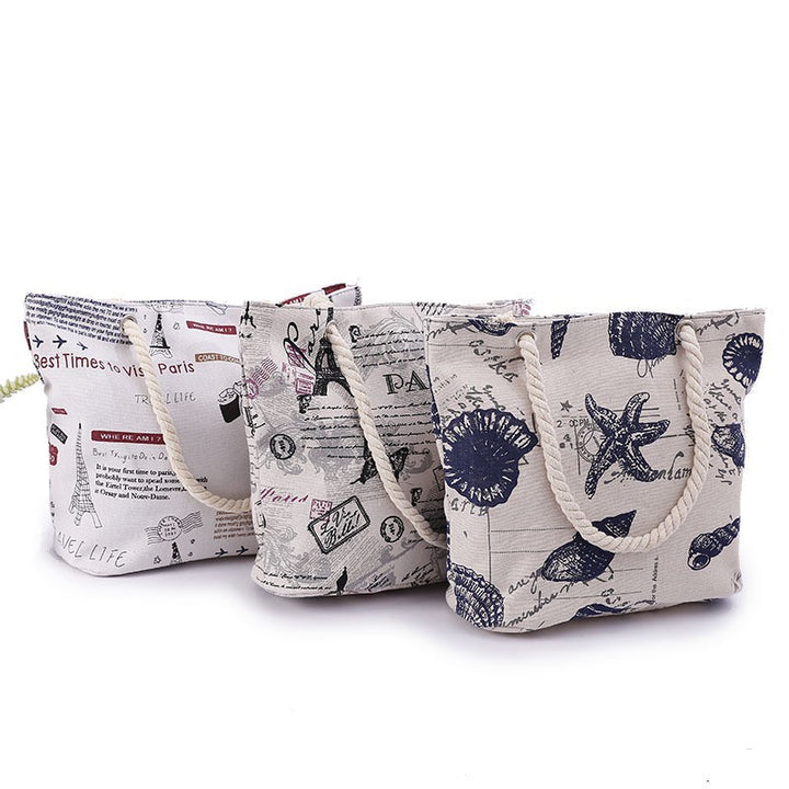 Beach bag with maritime shell motif Stornfield