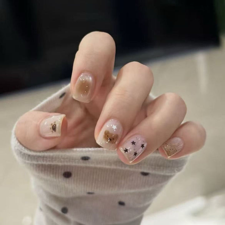 Celestial-Themed Press-On Nail Art Stornfield