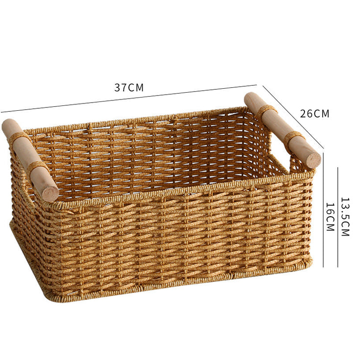 Decorative Woven Storage Basket with Handles Stornfield