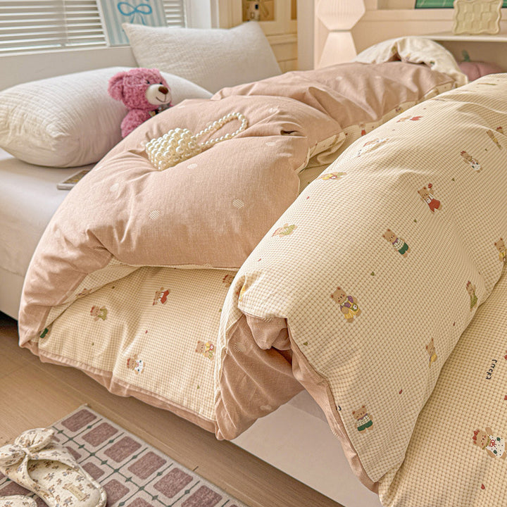 Children's Playful Floral Duvet Cover Set