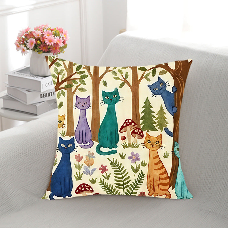 Artistic Ram Print Decorative Pillow