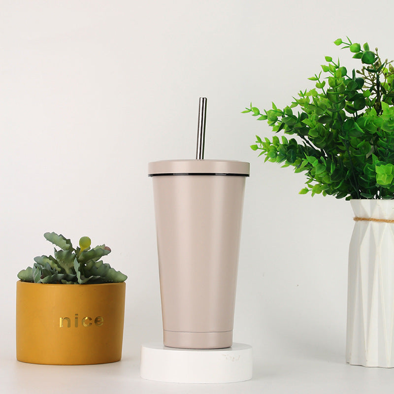 Women's stainless steel drinking cup with straw Stornfield