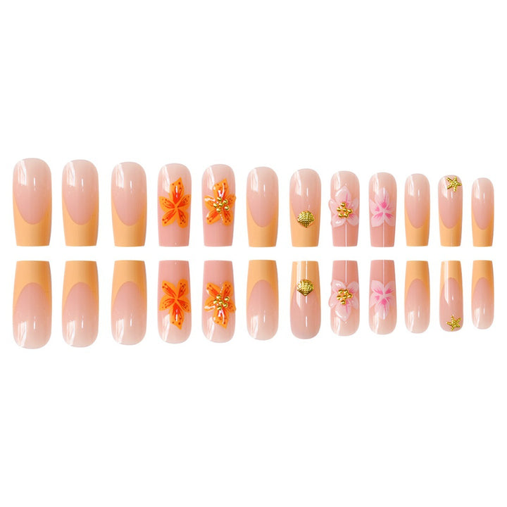 Artistic Floral Luxury Press-On Nails Stornfield