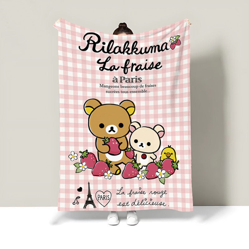 Cute Food-Themed Fleece Throw Blanket
