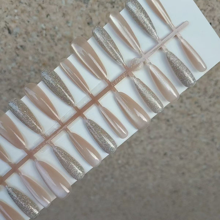 Elegant artificial nails with glitter accents Stornfield
