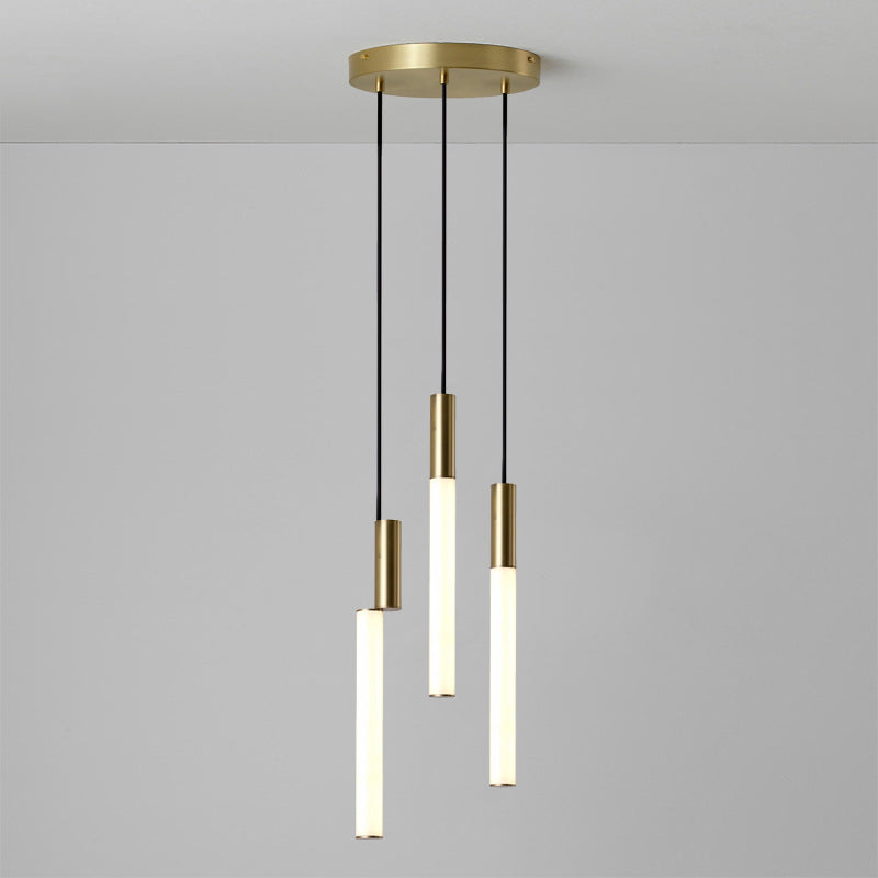 Modern Minimalist Pendant Light with Dual Tubes
