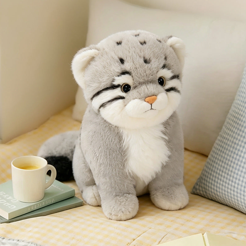 Plush Sitting Exotic Cat Companion with Ultra-Soft Faux Fur and Embroidered Face Stornfield
