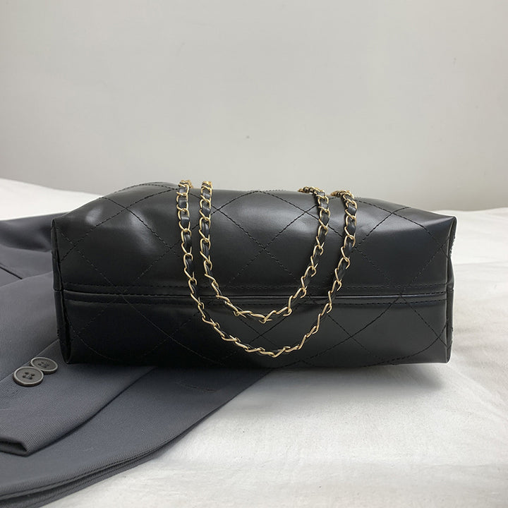 Quilted Suede Tote Bag