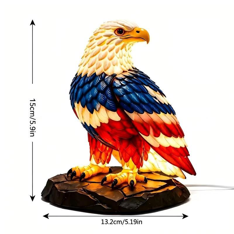 Decorative LED table lamp in eagle design Stornfield