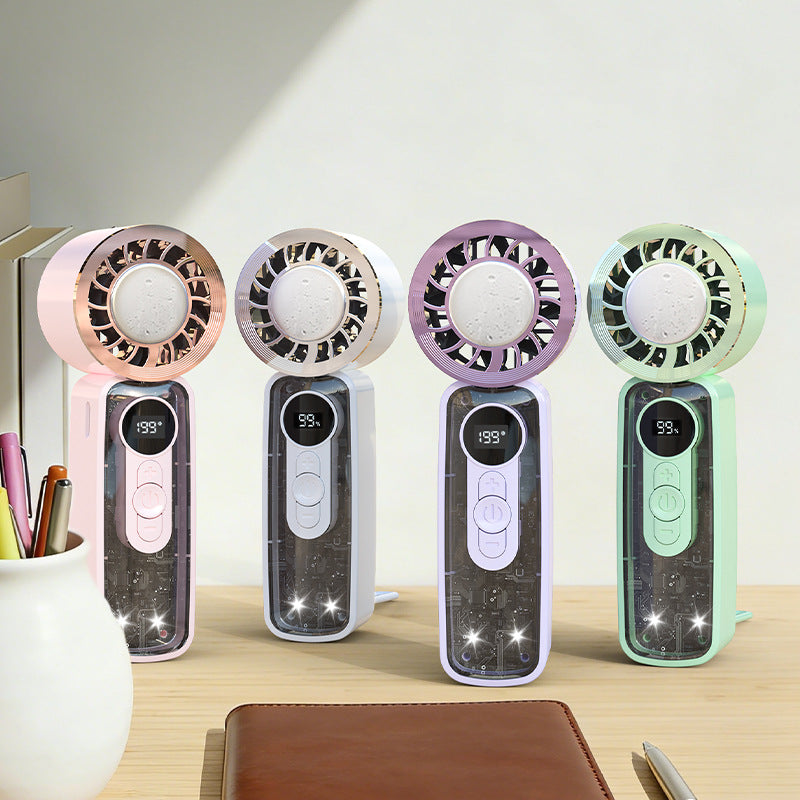 Unisex Portable USB Mini Fan with LCD Display and Various Speed Levels Stornfield