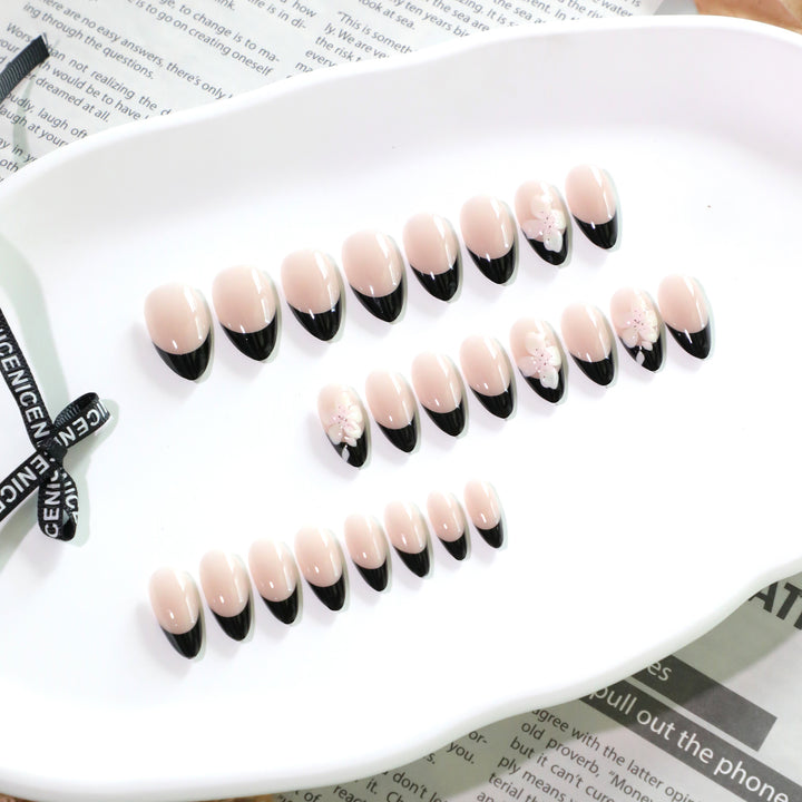 Elegant Nail Art with Flower Accents Stornfield