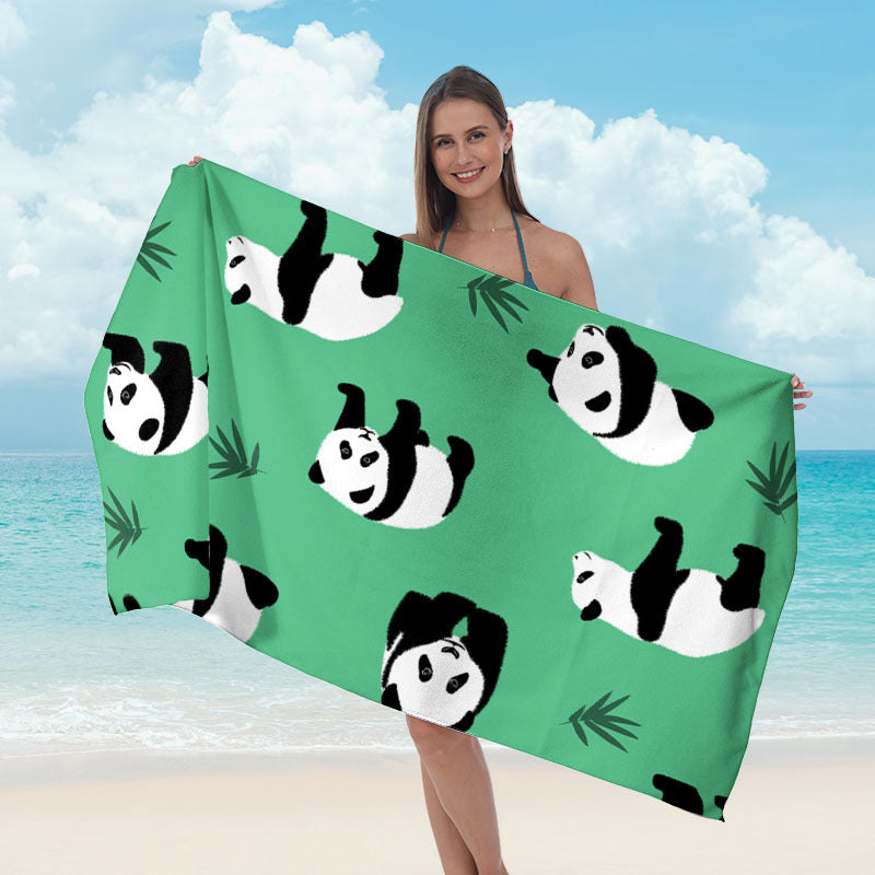 Beach towel with tropical palm pattern and high-quality microfiber fabric Stornfield