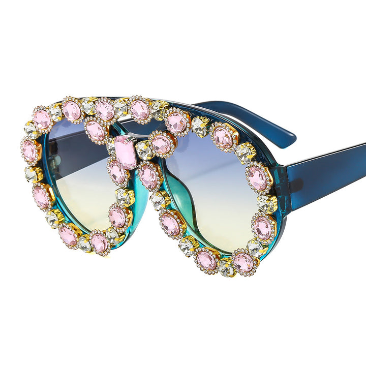 Ladies Glamorous Statement Sunglasses with Eye-Catching Crystal Frame Stornfield