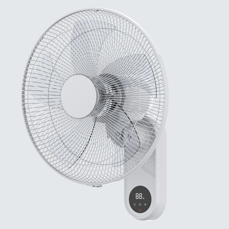 Unisex nan oscillating wall-mounted electric fan with rotary dial and dual pull-cord controls Stornfield