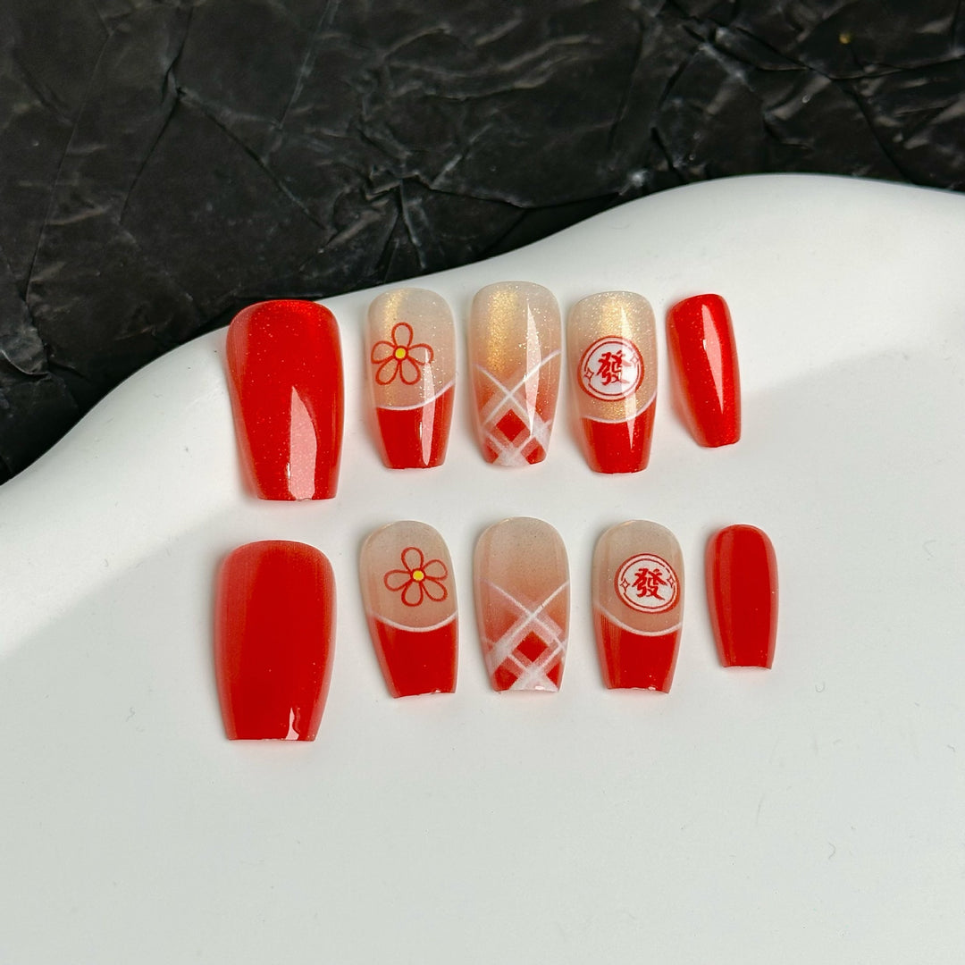 Decorative Press-On Nail Art Collection