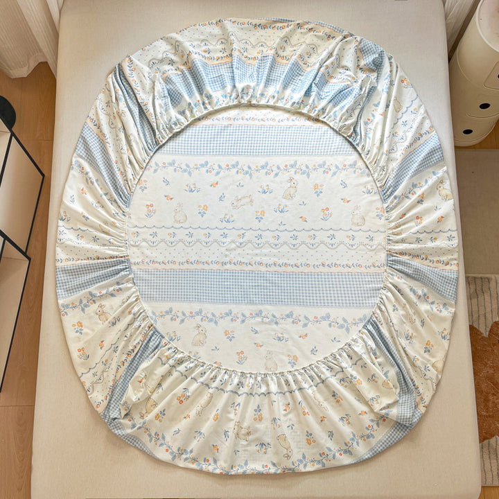 Floral Patterned Fitted Sheet Set