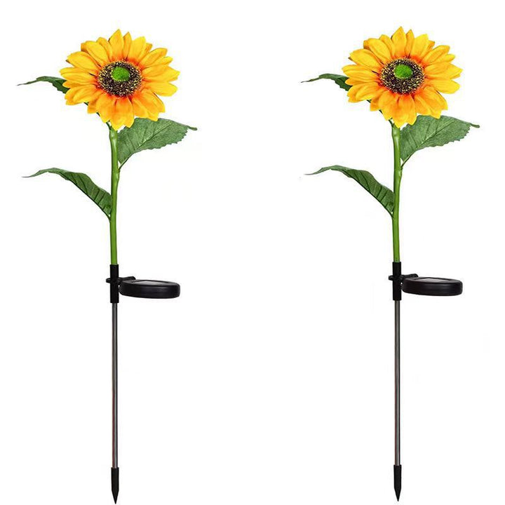 Lifelike Sunflower LED Garden Stake With Dusk-To-Dawn Sensor And Weatherproof Ground Spike Stornfield