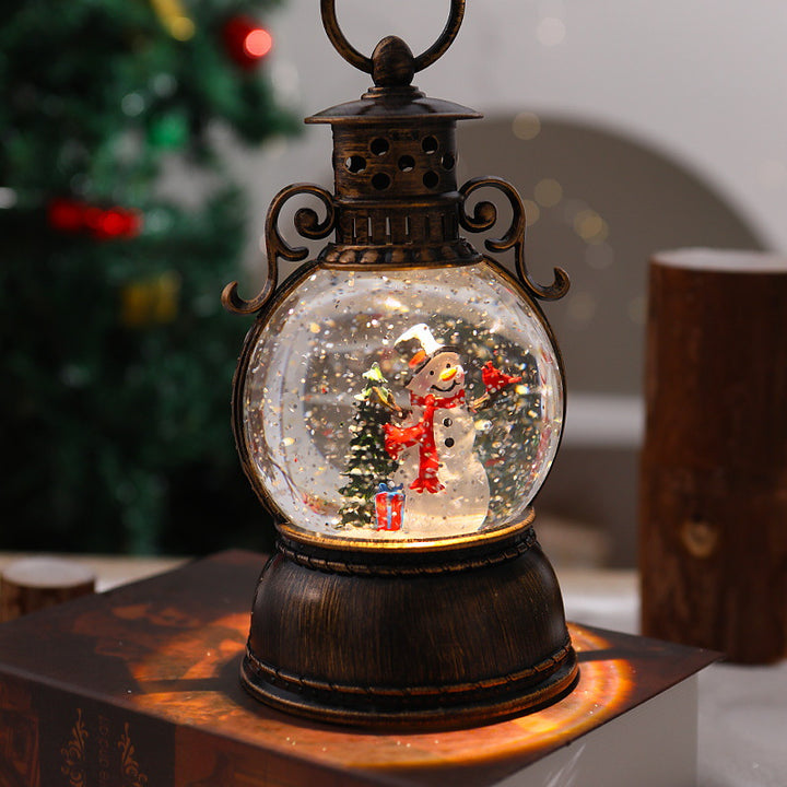 Nostalgic Christmas lantern with snow globe Stornfield