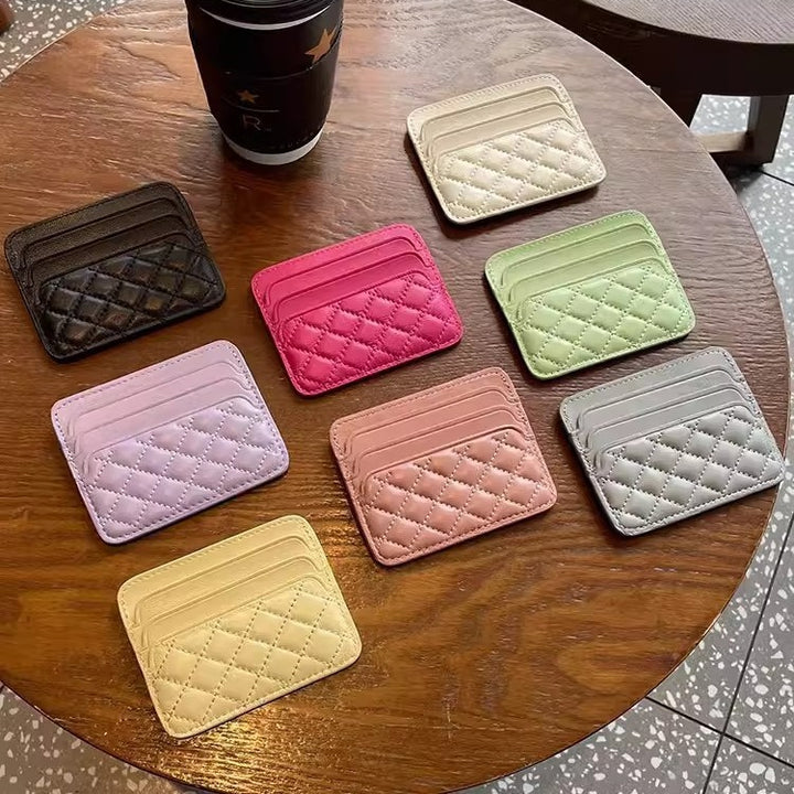 Quilted Leather Slim Card Holder Stornfield