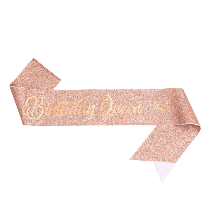 Women's festive birthday sash with glitter Stornfield