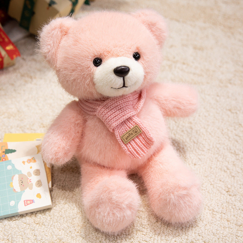 Plush Sitting Collectible Bear with Embroidered Smile, Crystal-Accent Ribbon Bow & Ultra-Soft Faux-Fur Plush Stornfield